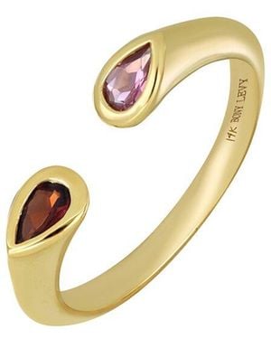 Bony Levy 14K Color 14K 0.46 Ct. Tw. 1 Garnet And 1 Tourmaline Cuff Ring - Metallic