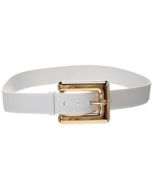 Ferragamo Leather Belt - White