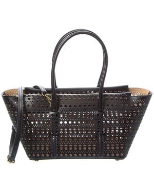 Alaïa Neo Mina 20 Leather Tote - Black