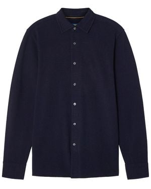 Robert Talbott Lion Long Sleeve Knit Shirt - Blue