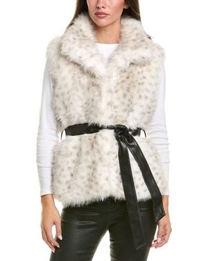 La Fiorentina Plush Spotted Short Vest - Natural