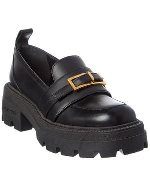 Sergio Rossi Nora 25 Leather Loafer - Black