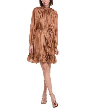 Beulah London Mini Dress - Brown
