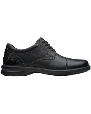Clarks Gessler Cap Leather Oxford - Black