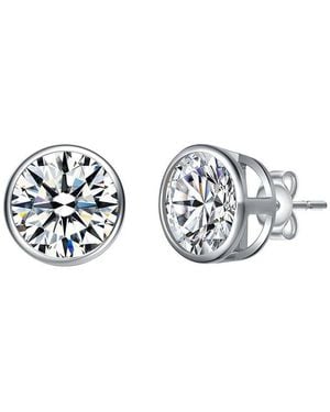 Genevive Jewelry Stud Earrings - White