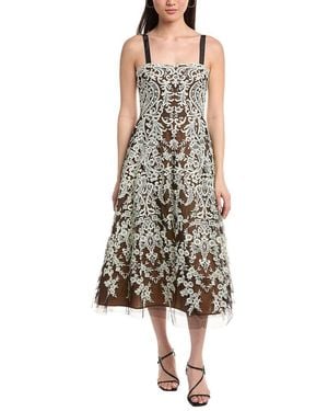 Marchesa Soho Tulle Cocktail Dress - White