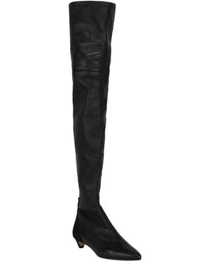 Givenchy Leather Over-The Knee Boot - Black