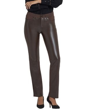 NYDJ Petite Marilyn Coffee Bean Straight Leg Jean - Black