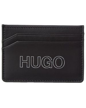 BOSS Acron Leather Card Holder - Black