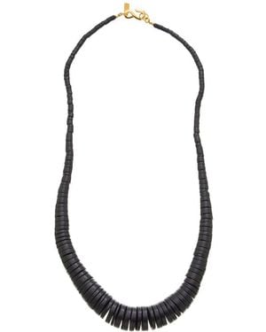 Kenneth Jay Lane Plated Graduated Necklace - Black