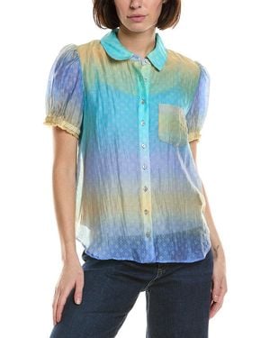 Nicole Miller Printed Top - Blue