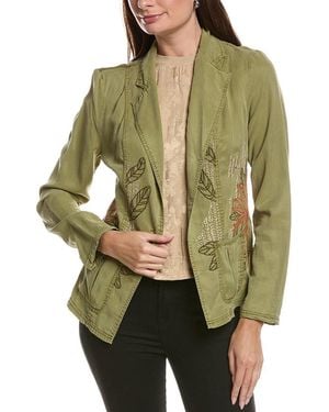 XCVI Embroidered Danski Blazer - Green