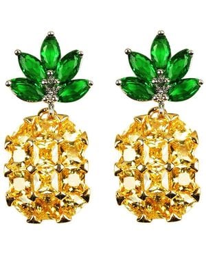 Eye Candy LA Pineapples Statement Earring - Yellow