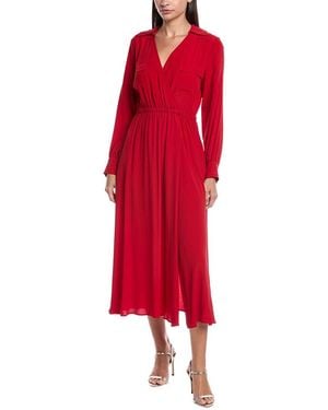 Marella Lessy Silk-Blend Dress - Red