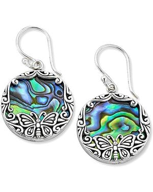 Samuel B. Abalone Earrings - Blue
