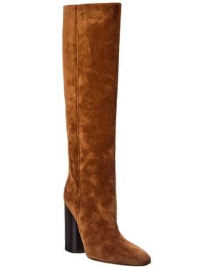 Ferragamo Pampero Suede Knee-high Boot - Brown