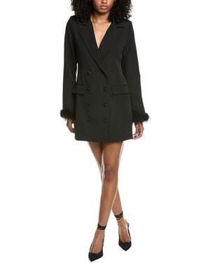 Fate Structured Double-Breasted Blazer Dress - Black