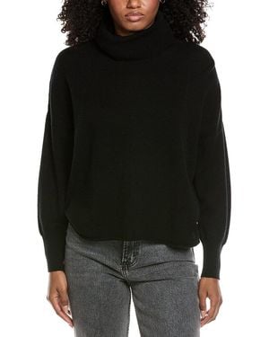 Brodie Cashmere Textured Roll Neck Wool & Cashmere-Blend Jumper - Black
