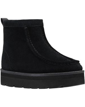 Clarks Meare Rooey Suede Boot - Black