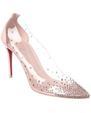 Christian Louboutin Degrastrass 85 Vinyl & Leather Pump - Pink