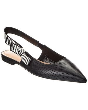 Dior Toujours Leather Slingback Flat - Black