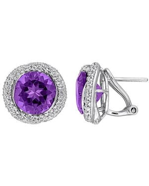Rina Limor 7.16 Ct. Tw. Gemstone Earrings - Purple