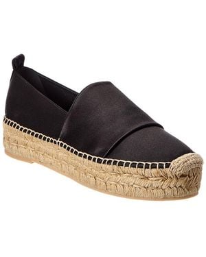 Roger Vivier Satin Platform Espadrille - Black