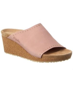 Birkenstock Papillio By Namica Narrow Leather Wedge Sandal - Pink