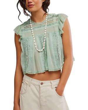 Free People Sun Drenched Top - Blue