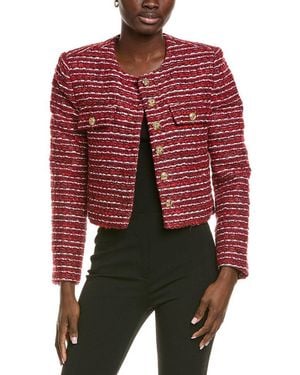 Endless Rose Tweed Wool-Blend Jacket - Red