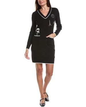KARL LAGERFELD Pathces Knit Dress - Black