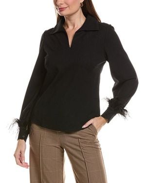 tyler boe Erin Ponte Top - Black
