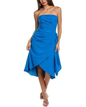 Rene Ruiz Draped Cocktail Dress - Blue