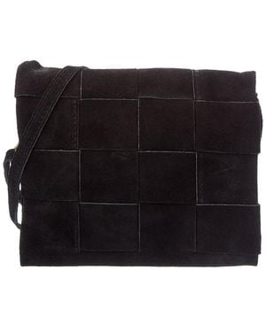 Italian Leather Crossbody - Black