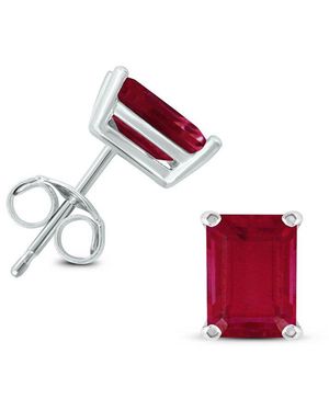 Gemstones 14k 0.80 Ct. Tw. Ruby Earrings - Red