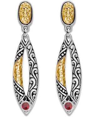 Samuel B. 0.30 Ct. Tw. Garnet Drop Earrings - Metallic