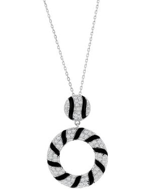 Suzy Levian CZ Jewelry Suzy Levian Cz Drop Pendant Necklace - White