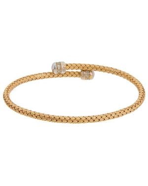 Meshmerise 18K Over 0.15 Ct. Tw. Diamond Mesh Bangle Bracelet - Metallic
