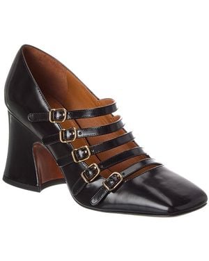 Chloé Janis Leather Pump - Brown