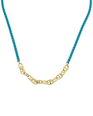 Juvell 18K Plated Link Necklace - Metallic
