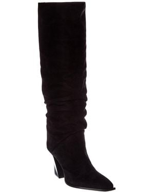 Jimmy Choo Hart 85 Suede Knee-High Boot - Black