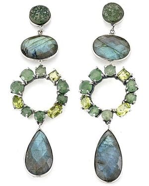 Samuel B. Gemstone Drop Earrings - Blue