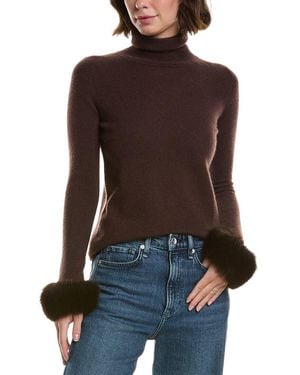 Sofiacashmere Turtleneck Cashmere Sweater - Brown