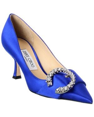 Jimmy Choo Melva 70 Satin Pump - Blue