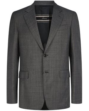 Brioni Single-Breasted Wool Blazer - Black