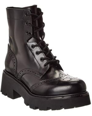 Celine Triomphe Leather Boot - Black