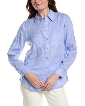 tyler boe Addison Linen Shirt - Blue