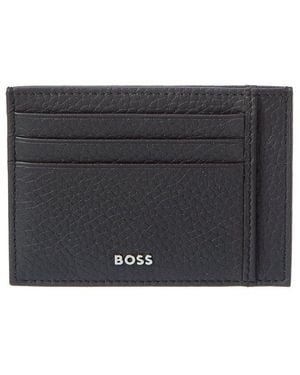 BOSS Crosstown Leather Card Case - Black