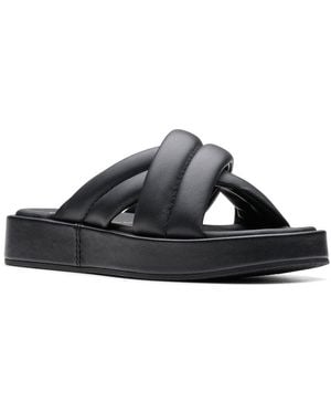 Clarks Alda Glide Leather Sandal - Brown