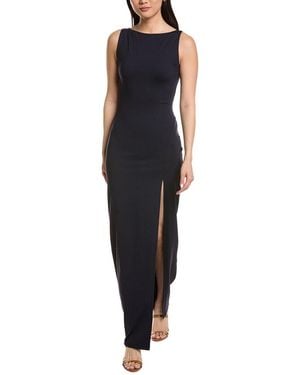 Susana Monaco Low-Back Tank Slit Maxi Dress - Blue